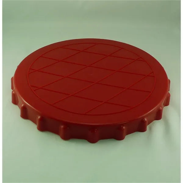 Bottle cap shape anti slip Plastic serving tray for party