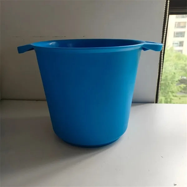 Double ear handle round plastic ice bucket for party or bar