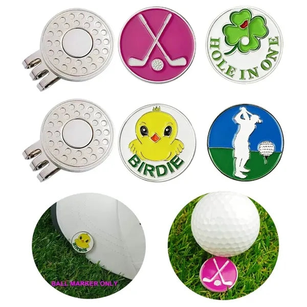 Golf Ball Markers with Hat Clips