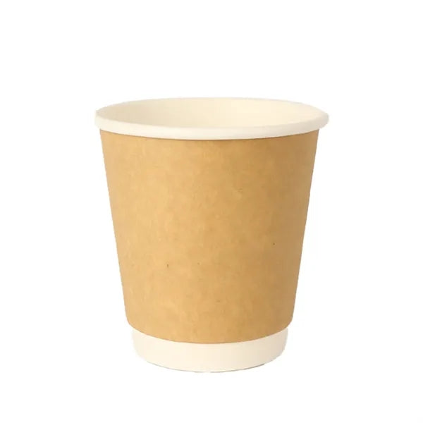 Disposable White Paper Coffee Cups Leakproof Portable