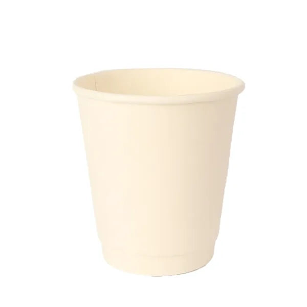 Disposable White Paper Coffee Cups Leakproof Portable