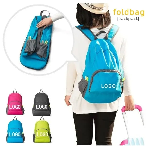 Foldable outdoor backpack travel bag