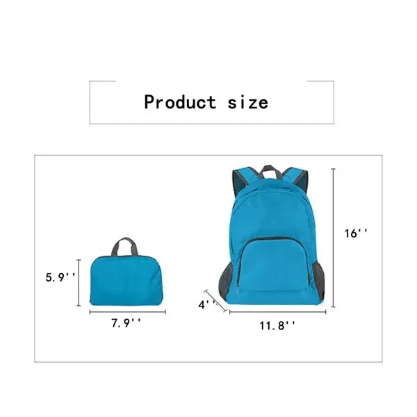 Foldable outdoor backpack travel bag