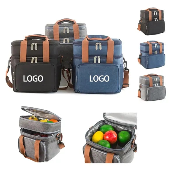 Double-Deck Picnic Cooler Bag