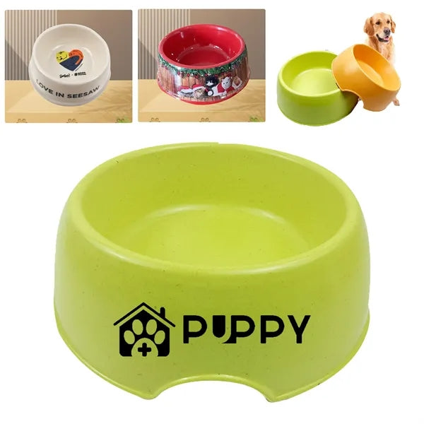 Eco-friendly Natural Wheat Fiber Pet Bowls