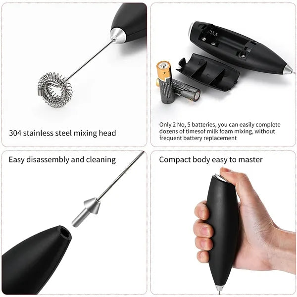 Powerful Handheld Milk Frother-Ultra-Fast Drink Mixer