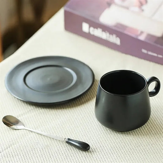 10oz Espresso Cup Set With Tray And Mixing Spoon