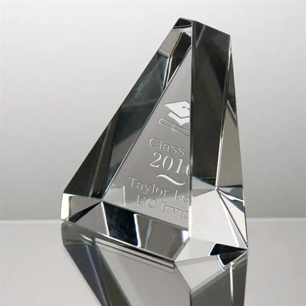 Crystal Triangle Paperweight