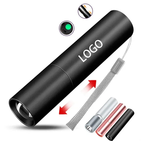 Outdoor Rechargeable Mini Zoom Flashlight