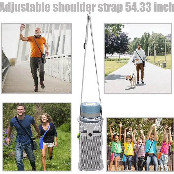 Outdoor crossbody water bottle holder
