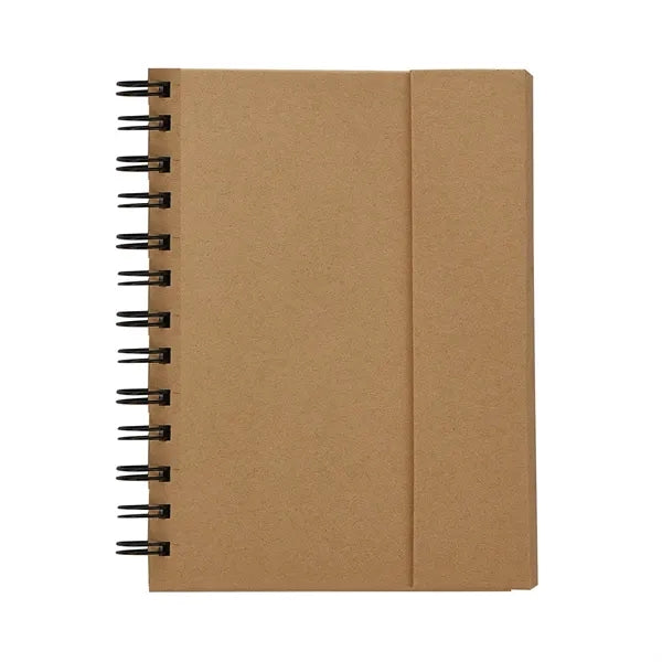 Lined Spiral Paper Notebook With Sticky Notes