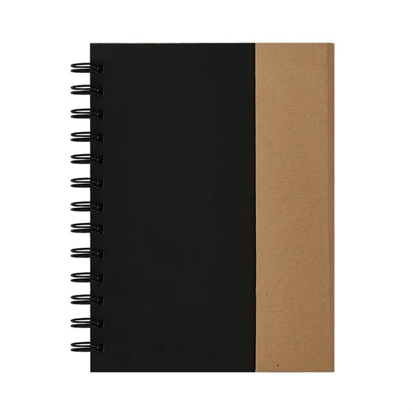 Lined Spiral Paper Notebook With Sticky Notes