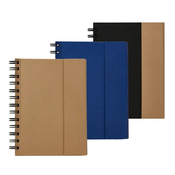 Lined Spiral Paper Notebook With Sticky Notes