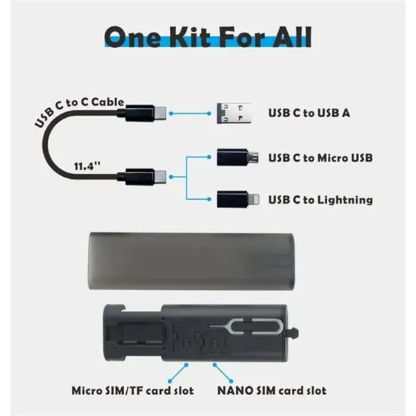 Multifunctional Cable USB Adapter Kit