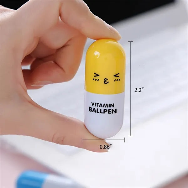 Creative Pill Capsule Shape Retractable Ballpoint Pen
