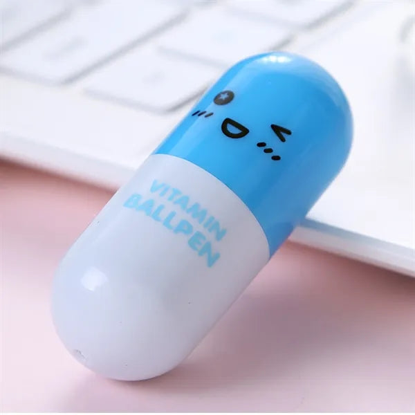 Creative Pill Capsule Shape Retractable Ballpoint Pen