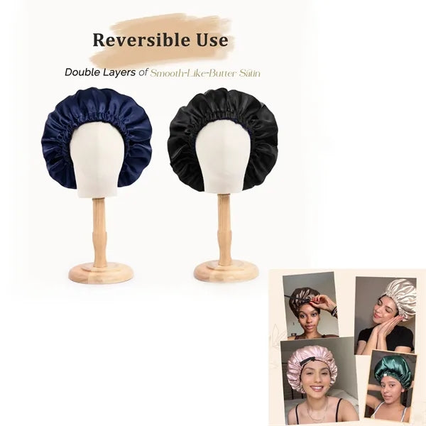 Luxurious Satin Hair Bonnet With Custom Logo
