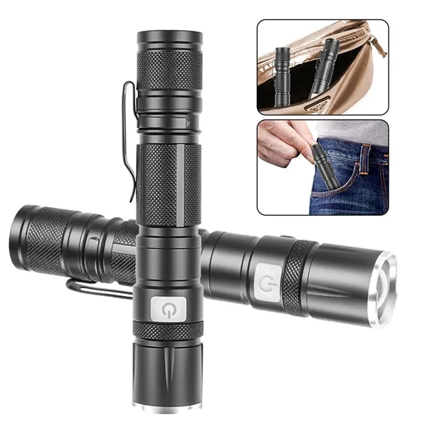 Flashlight W/ Pen Clip