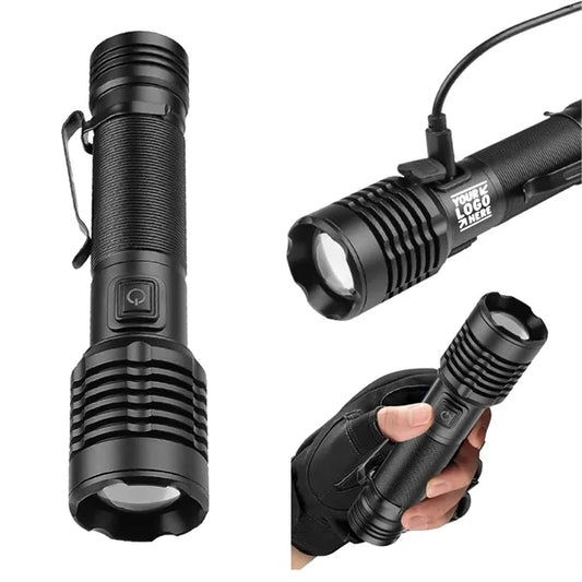 Portable Rechargeable Flashlight With Pen Clip