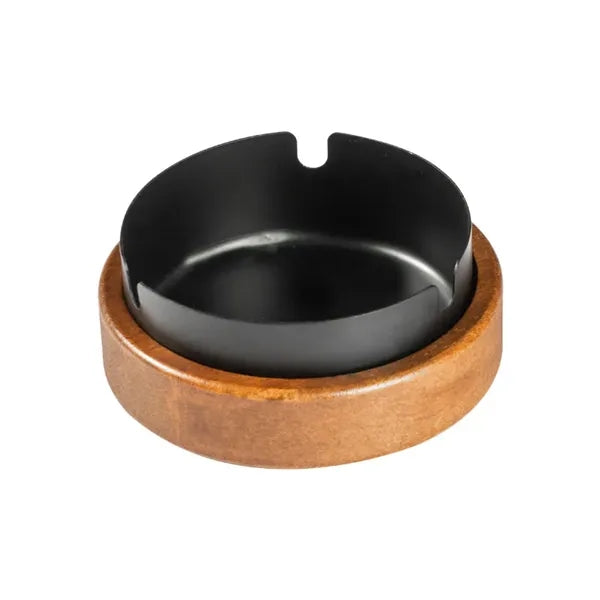 Outdoor Wooden Ashtray With Lid & Stainless Steel Liner