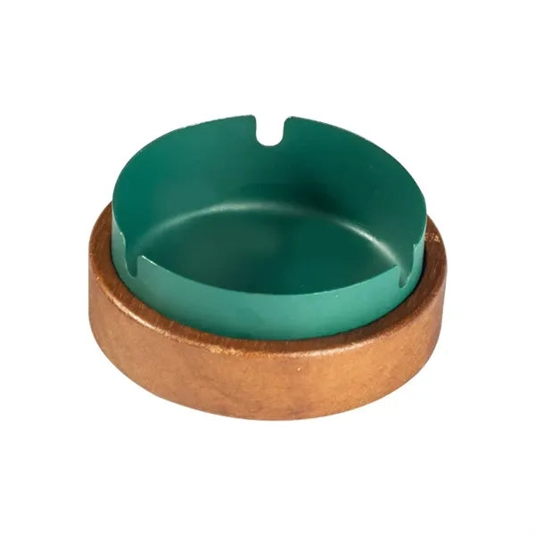 Outdoor Wooden Ashtray With Lid & Stainless Steel Liner