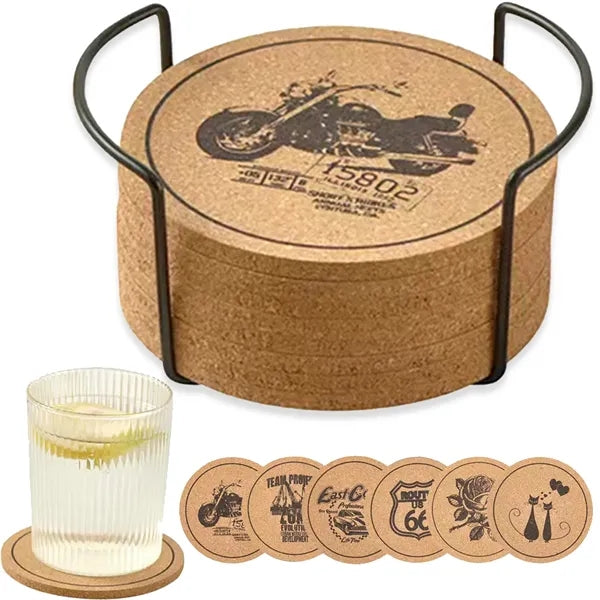 Insulation Round Cork Coaster Full Page Printing Possible