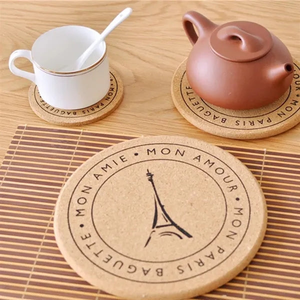 Insulation Round Cork Coaster Full Page Printing Possible