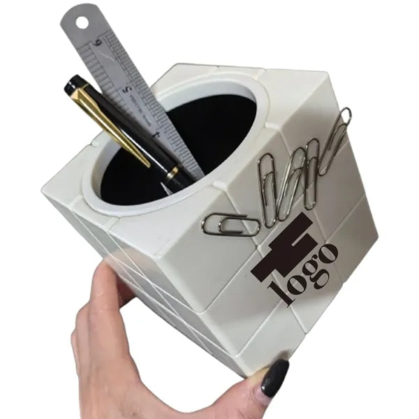 Puzzle Cube 9-Panel Pen Pot With Magnet