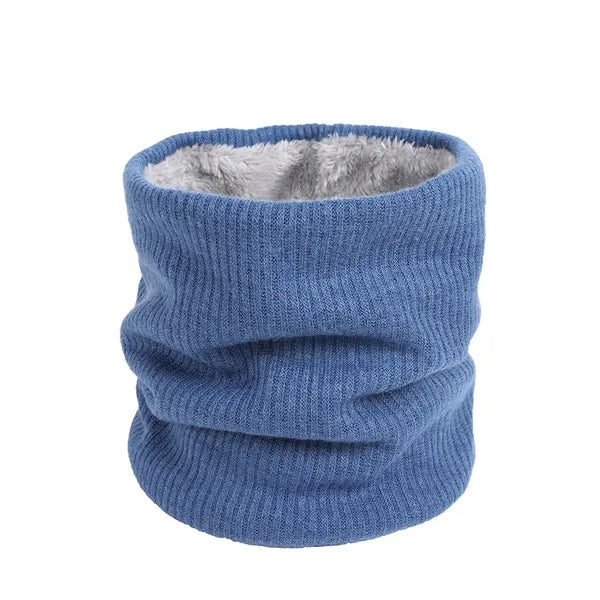 Unisex Thermal Knitted Fleece Lined Gaiter Scarf
