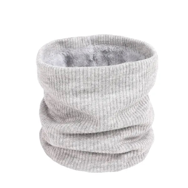 Unisex Thermal Knitted Fleece Lined Gaiter Scarf