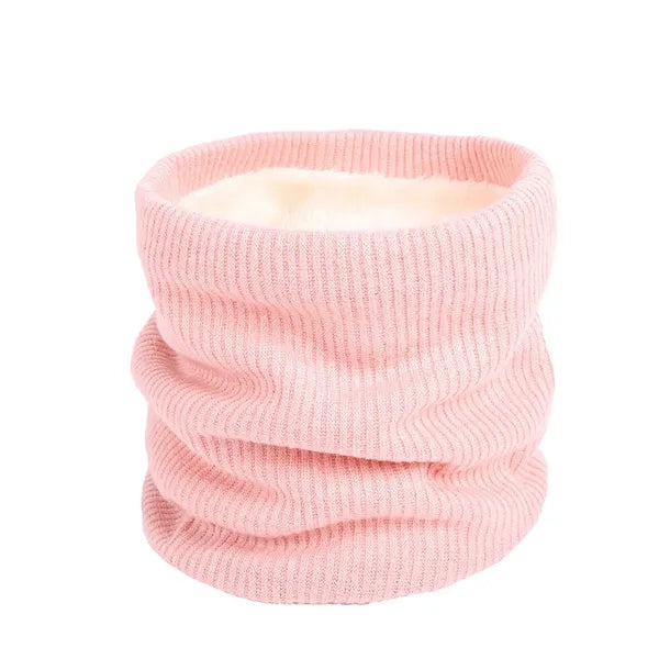 Unisex Thermal Knitted Fleece Lined Gaiter Scarf