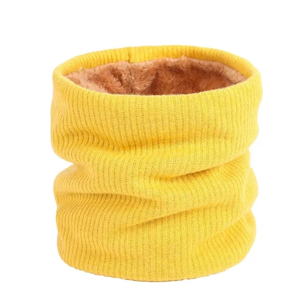 Unisex Thermal Knitted Fleece Lined Gaiter Scarf