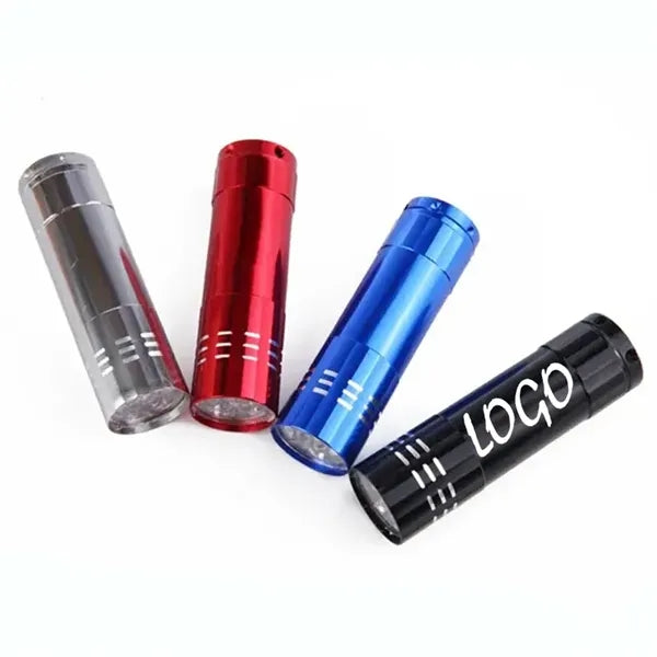 Mini Aluminum Alloy 9 LED Camping Handheld Flashlight