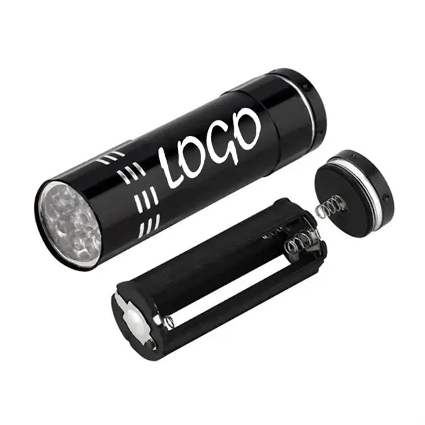 Mini Aluminum Alloy 9 LED Camping Handheld Flashlight