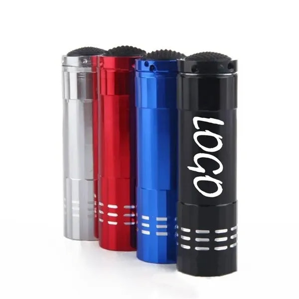 Mini Aluminum Alloy 9 LED Camping Handheld Flashlight