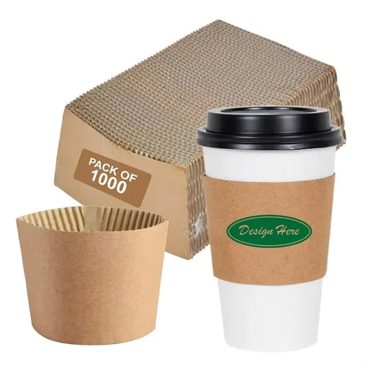 Disposable Kraft/Ripple Paper Hot Coffee Cup Sleeve