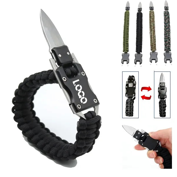 Multi Functional Steel Knife Buckle Bracelet