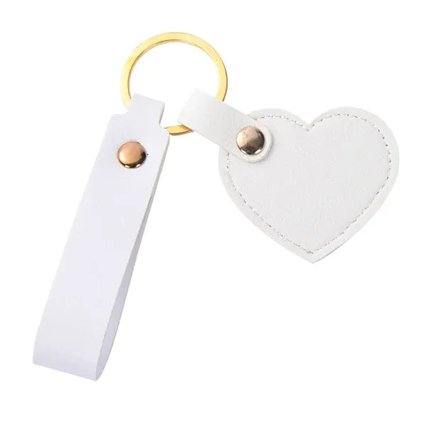Heart Shaped Leather Keychain Can Be Customized Logo