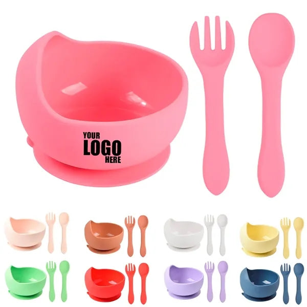 Toddler Suction Bowl with Spoon and Fork
