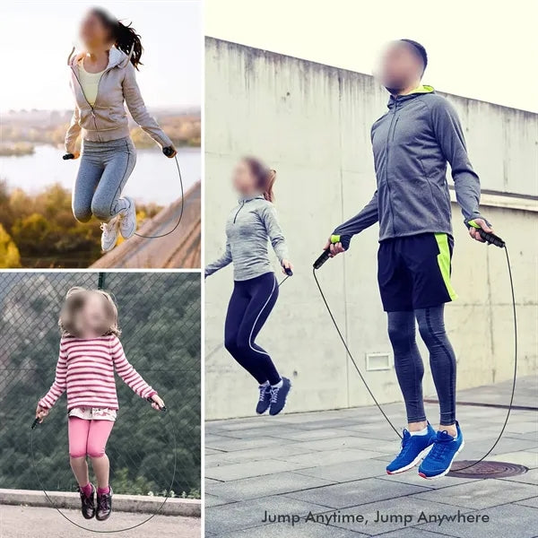 Adjustable Steel Jump Rope for Fitness and Weight Management