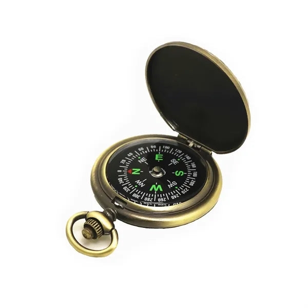 Vintage Pocket Watch Styled Flip Compass