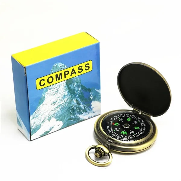 Vintage Pocket Watch Styled Flip Compass