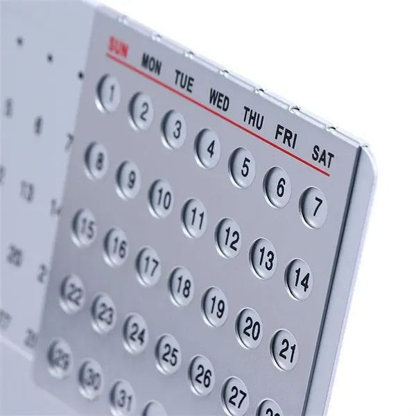 Creative Aluminum Alloy Metal Table Calendars