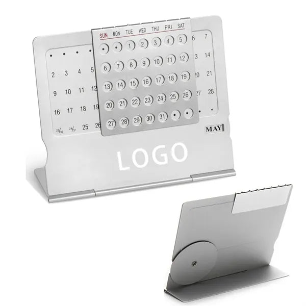 Creative Aluminum Alloy Metal Table Calendars