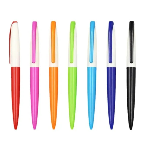 Classic Plastic Refillable Twist Action Clip Ballpoint Pen