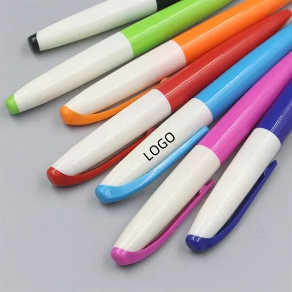 Classic Plastic Refillable Twist Action Clip Ballpoint Pen