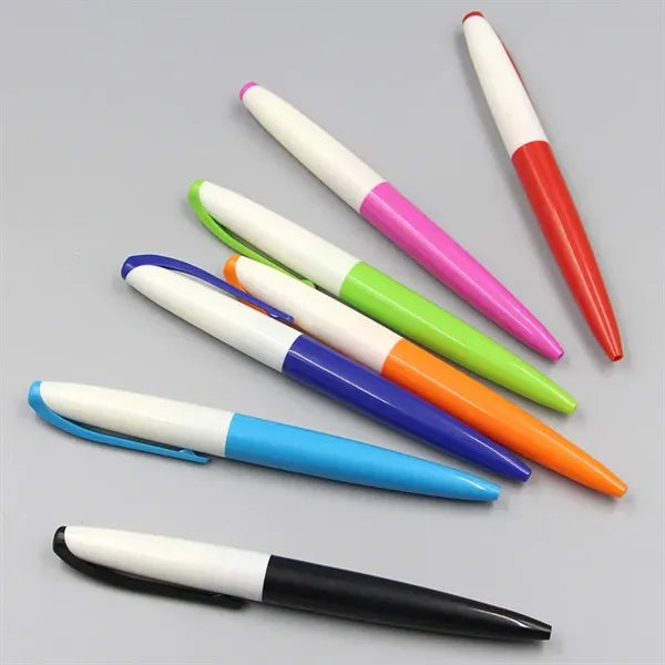 Classic Plastic Refillable Twist Action Clip Ballpoint Pen