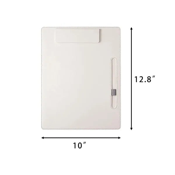 PP Leather Magnetic Clipboard w/Pen Holder