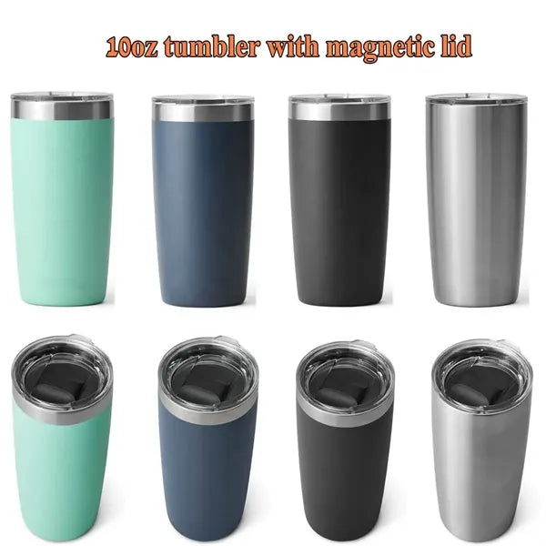 10oz Stainless Steel Tumbler with Magnetic Slider Lid