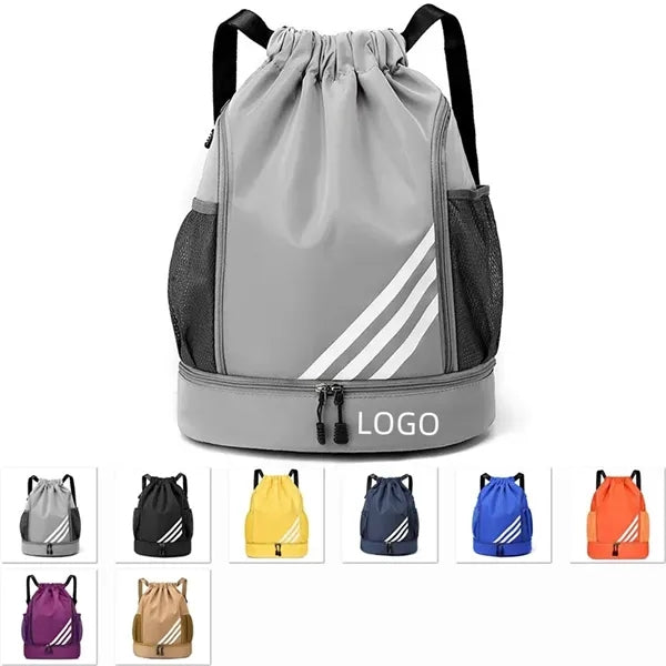 Large Capacity Wide Drawstring Gym Bag Sports Backpack